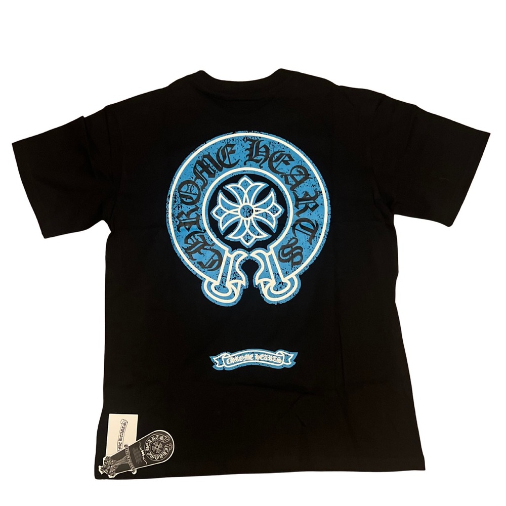 Chrome Hearts Black and Blue Graphic Tee